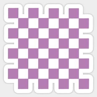 Purple Checker Pattern Sticker